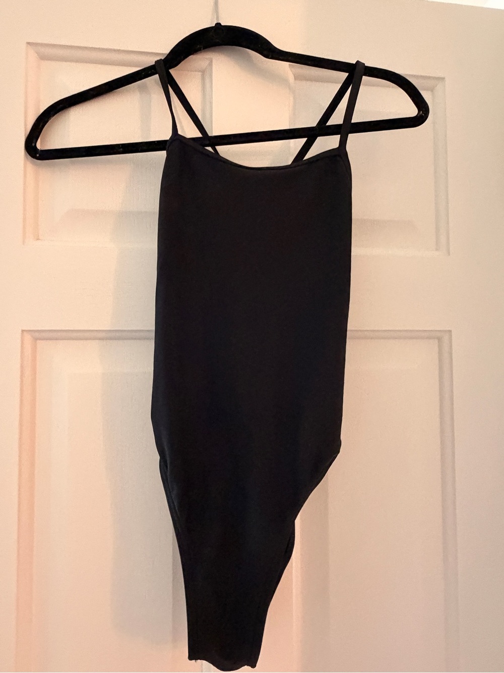 Jolyn Clothing Black One-Piece Swimsuit with Strappy Back